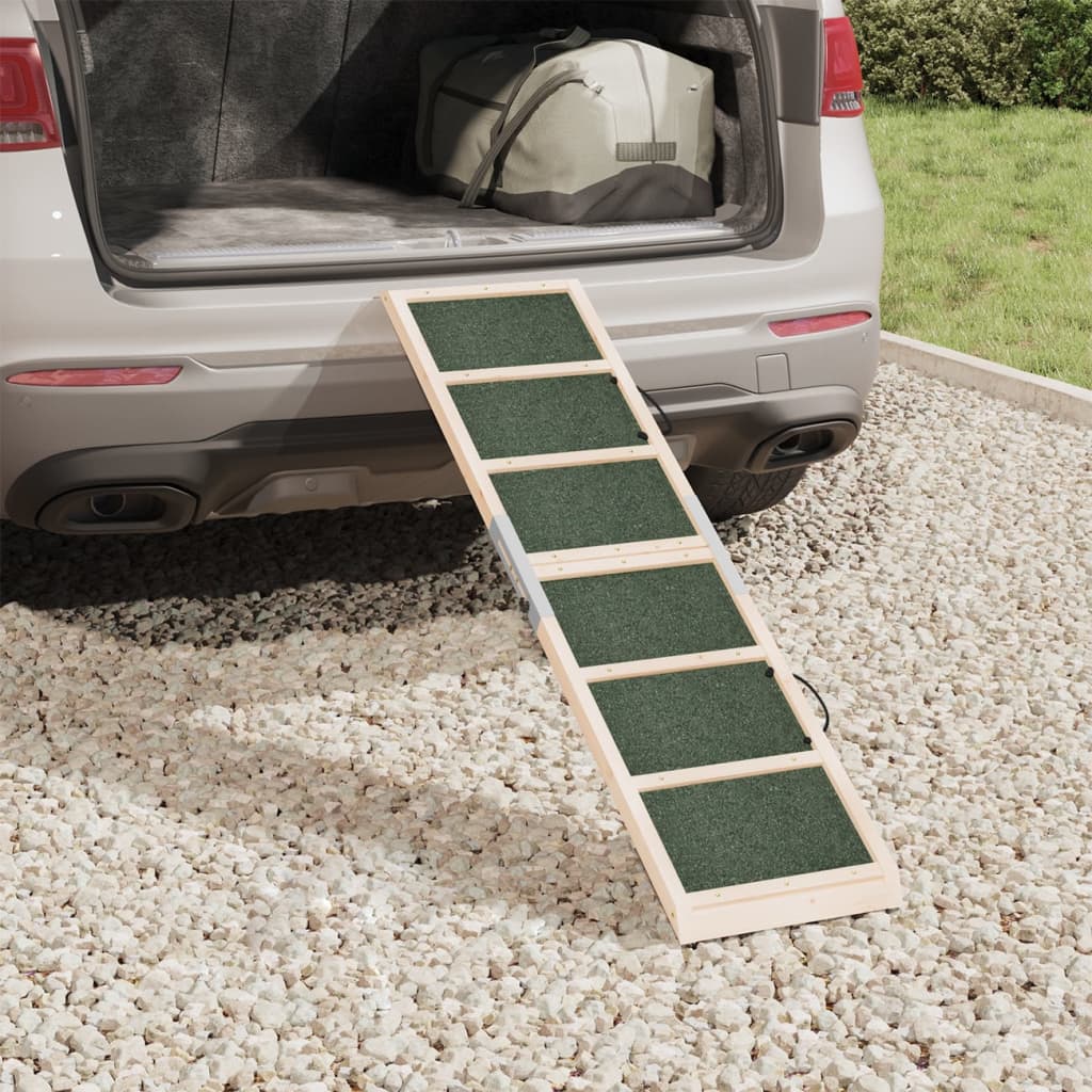 Vidaxl hondenloopplank 120x30 cm massief vurenhout grijs