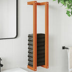 Vidaxl handdoekenrek 23x18x90 cm massief grenenhout wasbruin