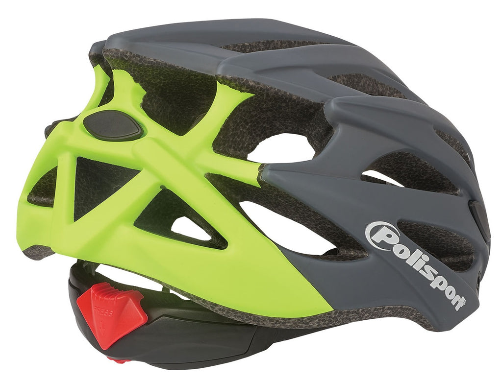 Polisport PolispGoudt twig fietshelm l 58-61cm grijs/fluo geel