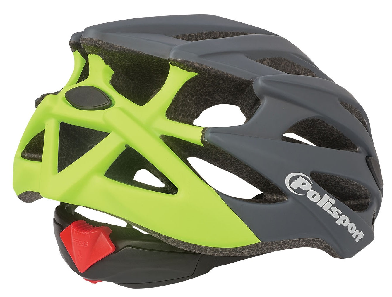 Polisport PolispGoudt twig fietshelm l 58-61cm grijs/fluo geel