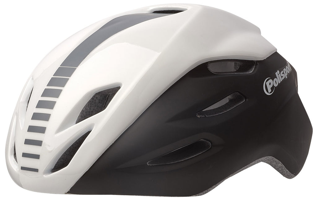 Polisport aero fietshelm m 55-58cm zwart wit grijs