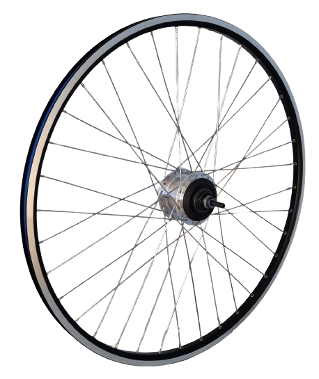Kgs achterwiel 28 inch (622) zwart zilver nexus 7 zilver