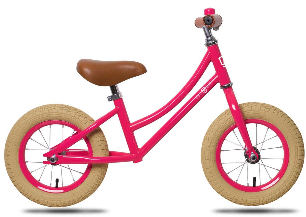 Rebel Kidz 12.5 , fuchsia. Met verstelbaar stuur en zadel