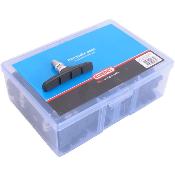 Elvedes V-brake remblokset 70 mm (werkplaatsverpakking van 25 paar)