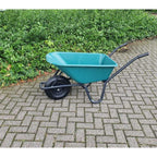 Kruiwagen kunststof groene bak 85 liter hq.