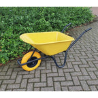 Kruiwagen kunststof gele bak 85 liter hq anti-lek