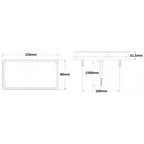Ac hterlicht led basic 150x80x21.5 mm.