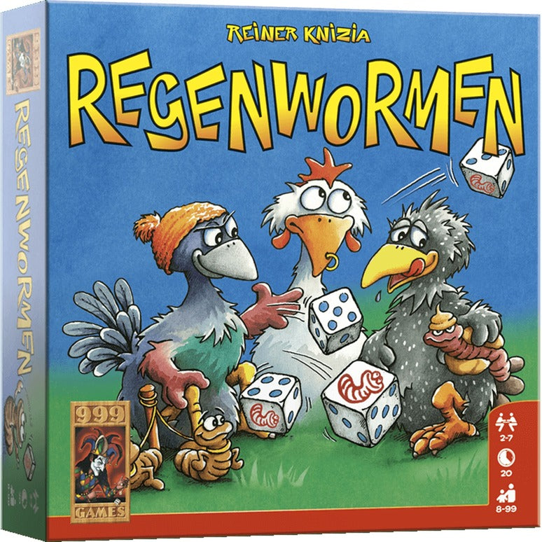 999games 999 games regenwormen dobbelspel (nederlands, 2 - 7 spelers, 20 minuten, vanaf 8 jaar)