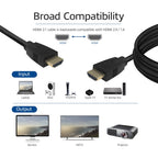 Act connectivity 1,5 meter hdmi 8k ultra high speed kabel v2.1 hdmi-a male - hdmi-a male (zwart)