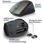 ACT Connectivity Connectivity Draadloze Dual-Connect Muis 2400 DPI met stille kl