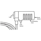 Act connectivity laptopslot met cijfercode ac9015 diefstalbeveiliging