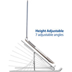 Act connectivity laptopstandaard aluminium, opvouwbaar (aluminium, hoogte verstelbaar in 7 standen)