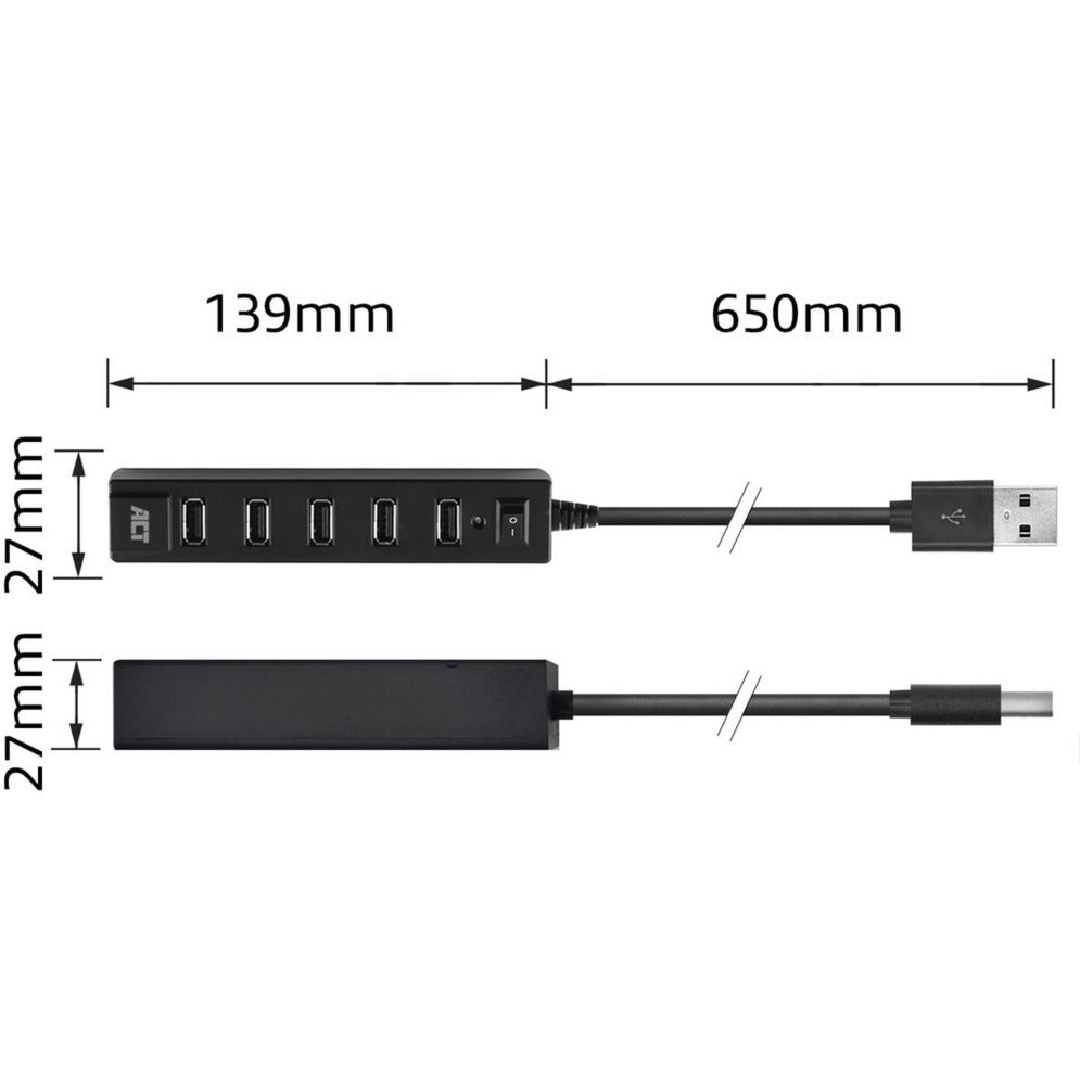 Act usb-hub ac6215 zwart