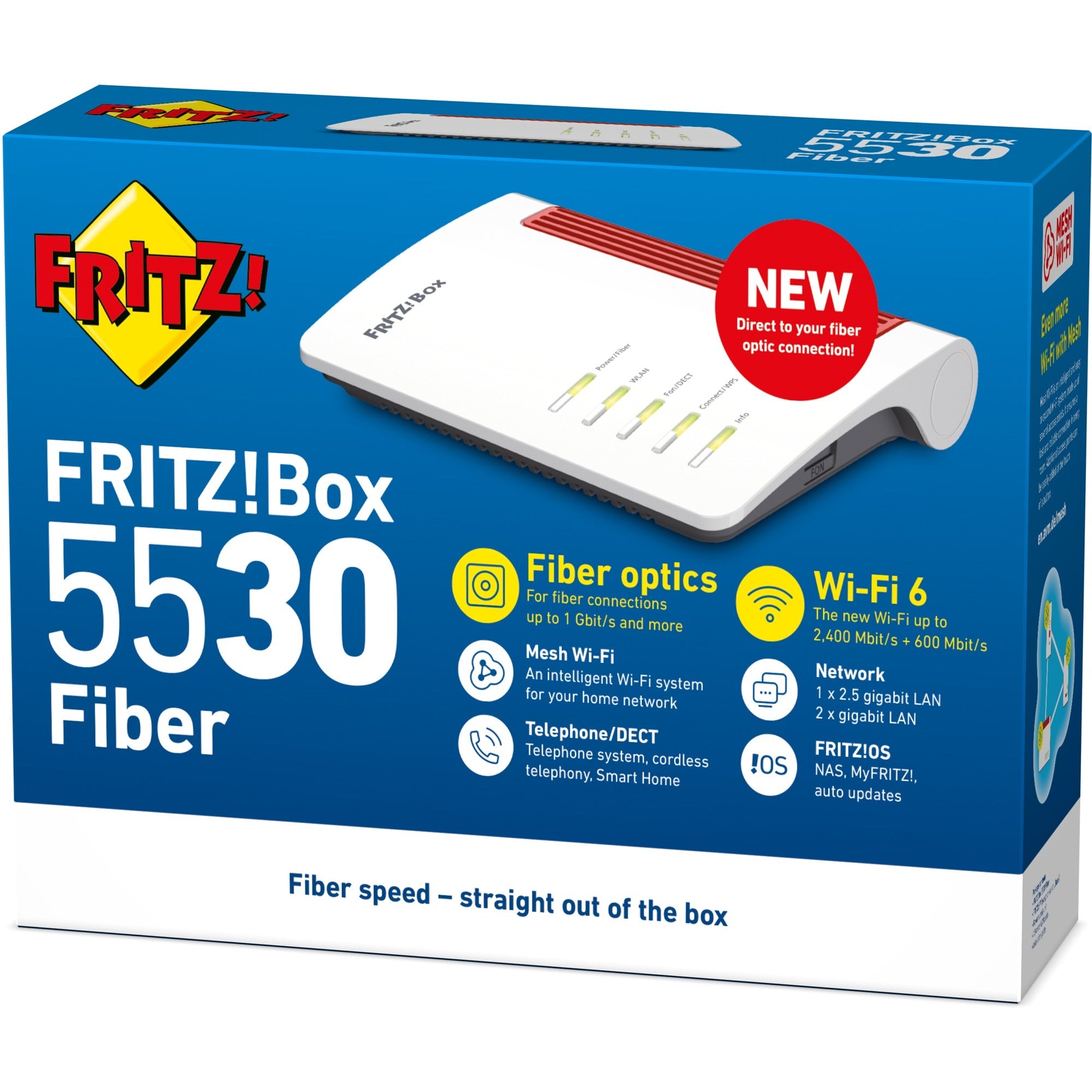 Fritz! box 5530 fibre aon router (wit)
