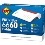 Fritz! box 6660 cable international router (wit rood, mesh wi-fi)
