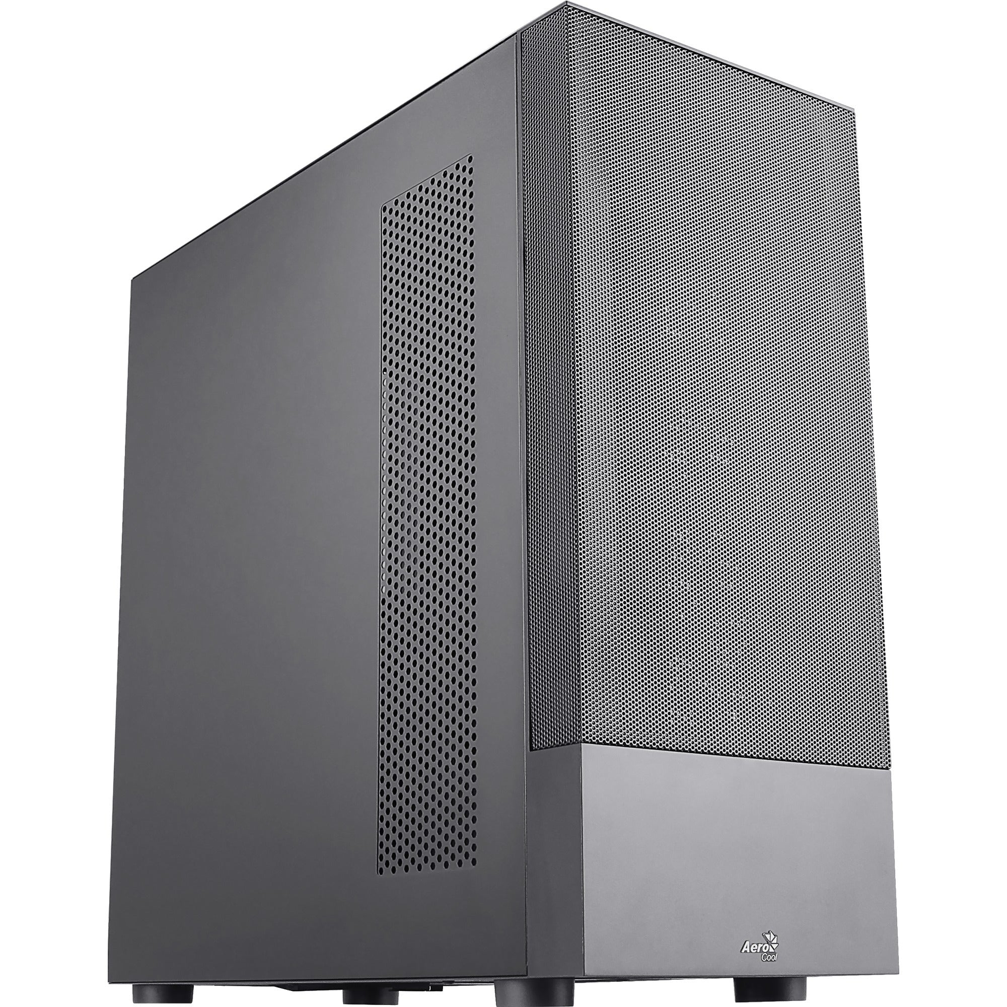 Aerocool cipher s-bk-v1 midi tower behuizing (zwart | 3x usb-a)