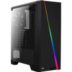 Aerocool cylon midi tower behuizing (zwart | 3x usb-a | rgb | window)