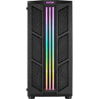 Aerocool prime v2 midi tower behuizing (zwart | 2x usb-a | rgb | window)