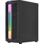 Aerocool prime v2 midi tower behuizing (zwart | 2x usb-a | rgb | window)
