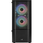 Aerocool quantum mesh v3 midi tower behuizing (zwart grijs | 3x usb-a | rgb | window)