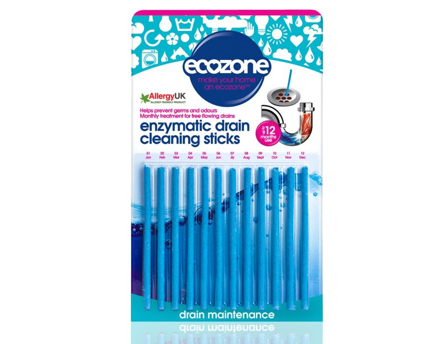 Ecozone afvoer reiniging sticks - geurvrij - 12 stuks