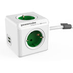 Designnest stekkerdoos allocacoc powercube wit groen