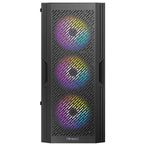 Antec ax20 midi tower behuizing (zwart | 3x usb-a | tempered glass)