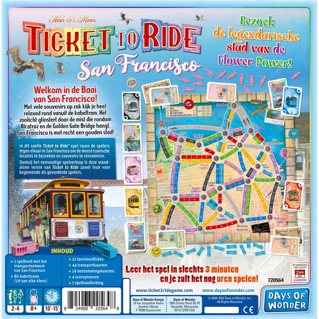 Asmodee ticket to ride - san francisco bordspel