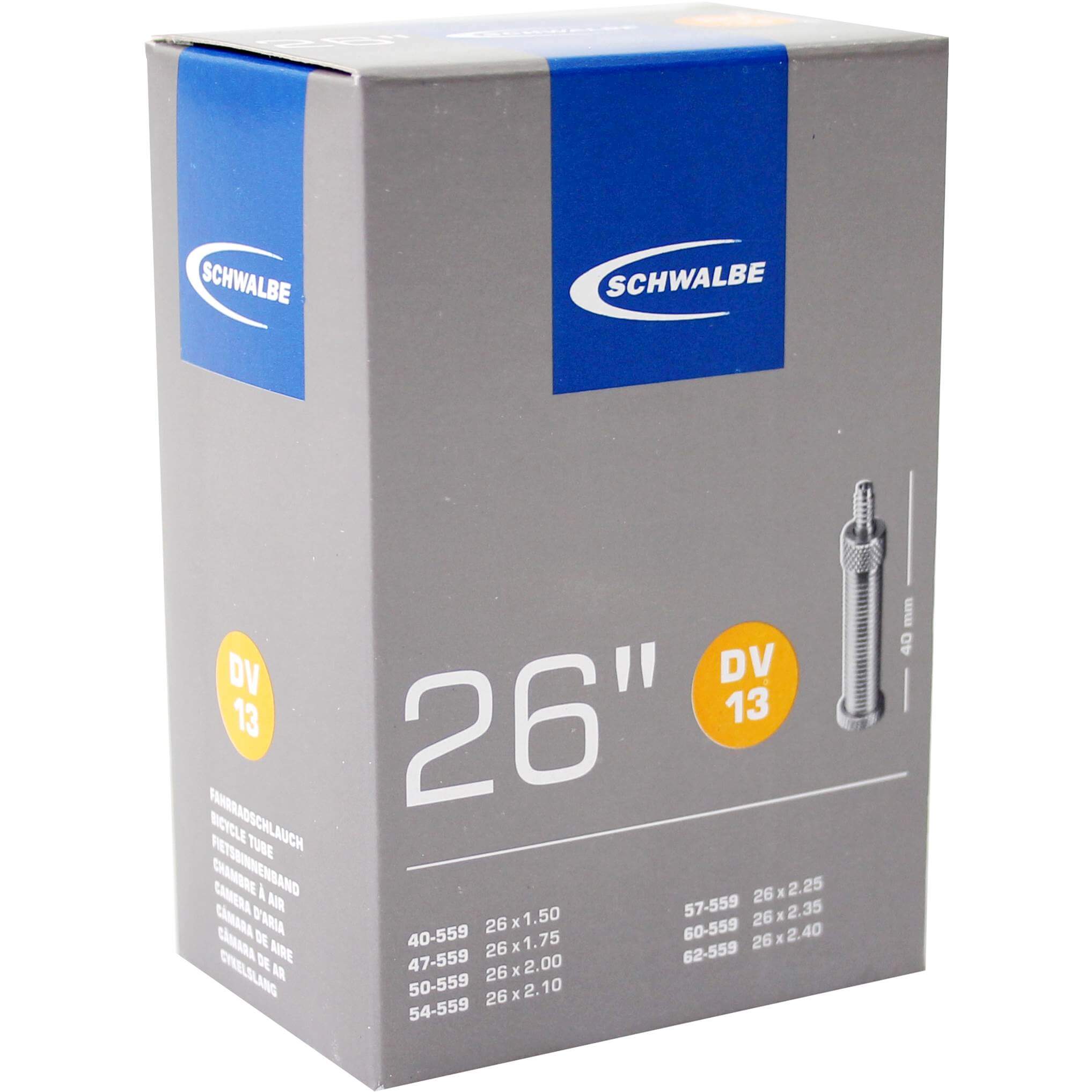 Schwalbe Binnenband 26 x 1.50 2.40 inch (40 62-559) DV 40 mm