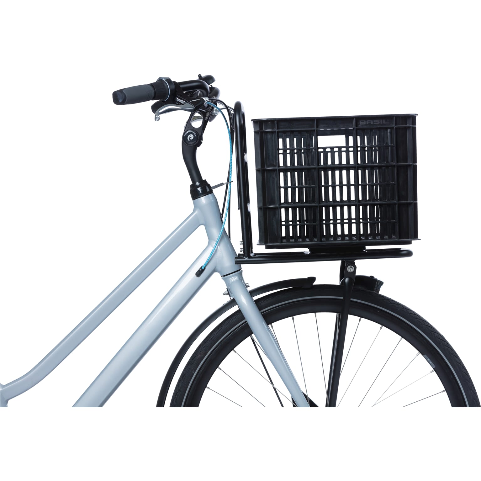 Basil fietskrat MIK L - groot - 40 liter - zwart