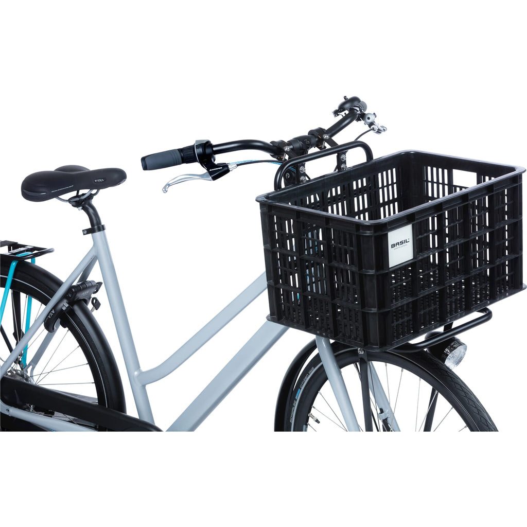 Basil fietskrat MIK L - groot - 40 liter - zwart