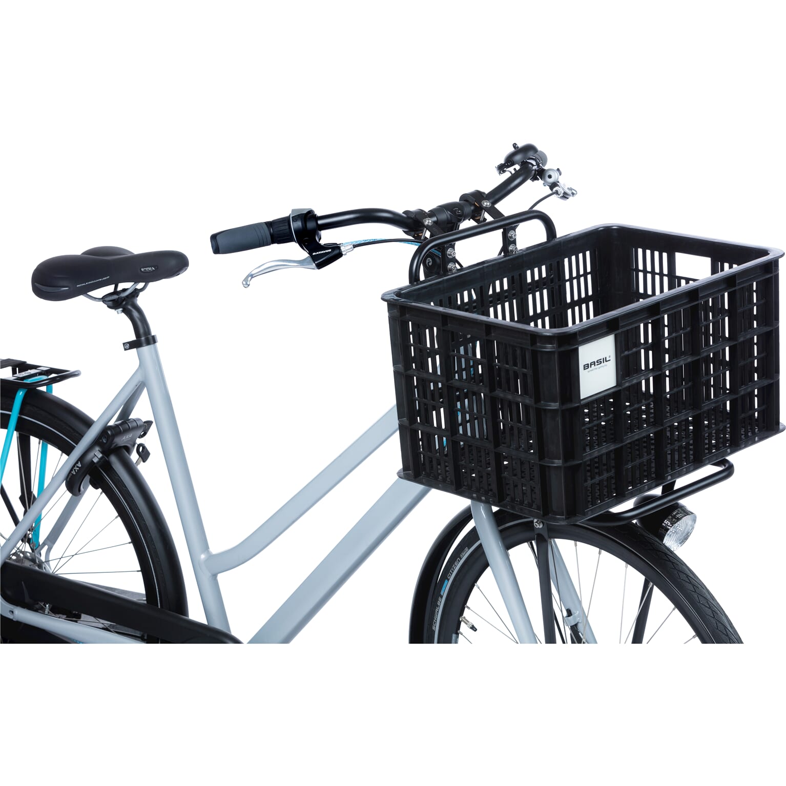 Basil fietskrat MIK L - groot - 40 liter - zwart