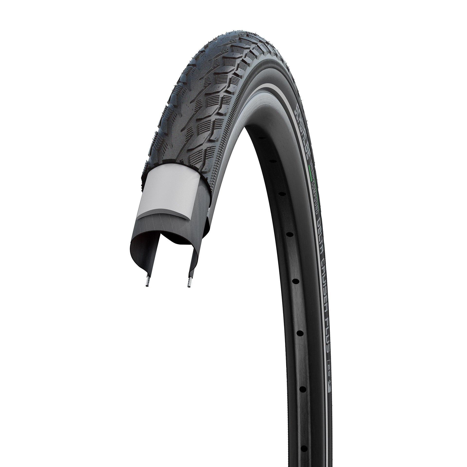 Schwalbe Benelux B.V. Schwalbe draadband delta cruiser plus act 37-622 +r zwart