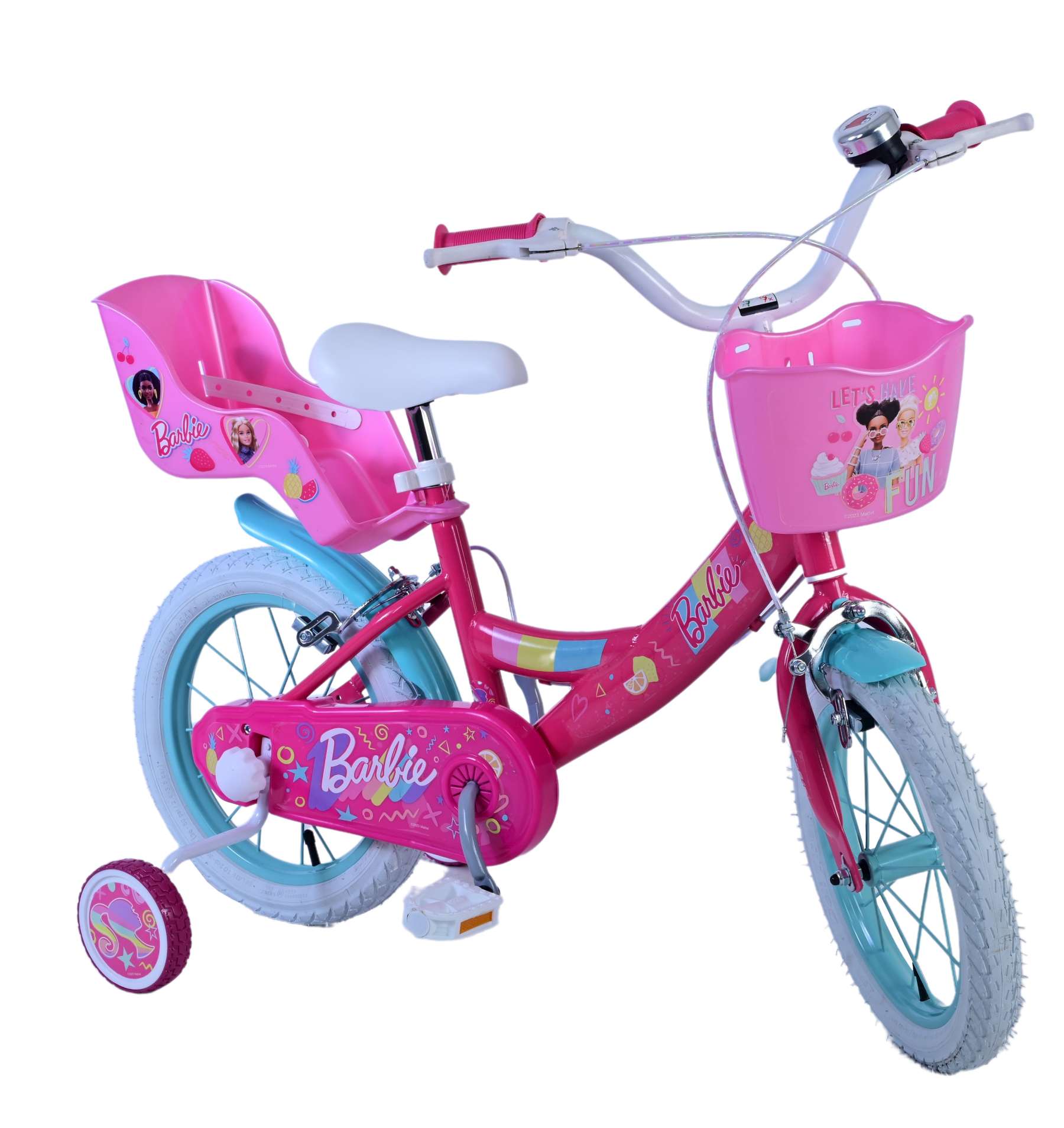Barbie Kinderfiets Meisjes 14 inch Roze Twee handremmen