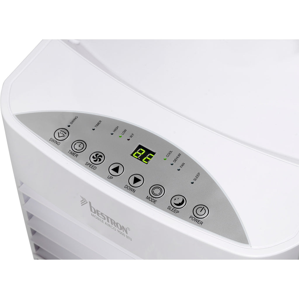 Bestron aac9000 mobiele airconditioner (wit, koelvermogen 2,6 kw | met cfc-vrij koelmiddel | 9000 btu h)