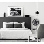 Bestron dft35wb tafelventilator (zwart houtkleur, ø 35 cm)