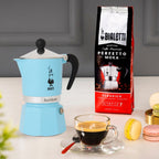Bialetti rainbow espressomachine (lichtblauw, 6-kops)