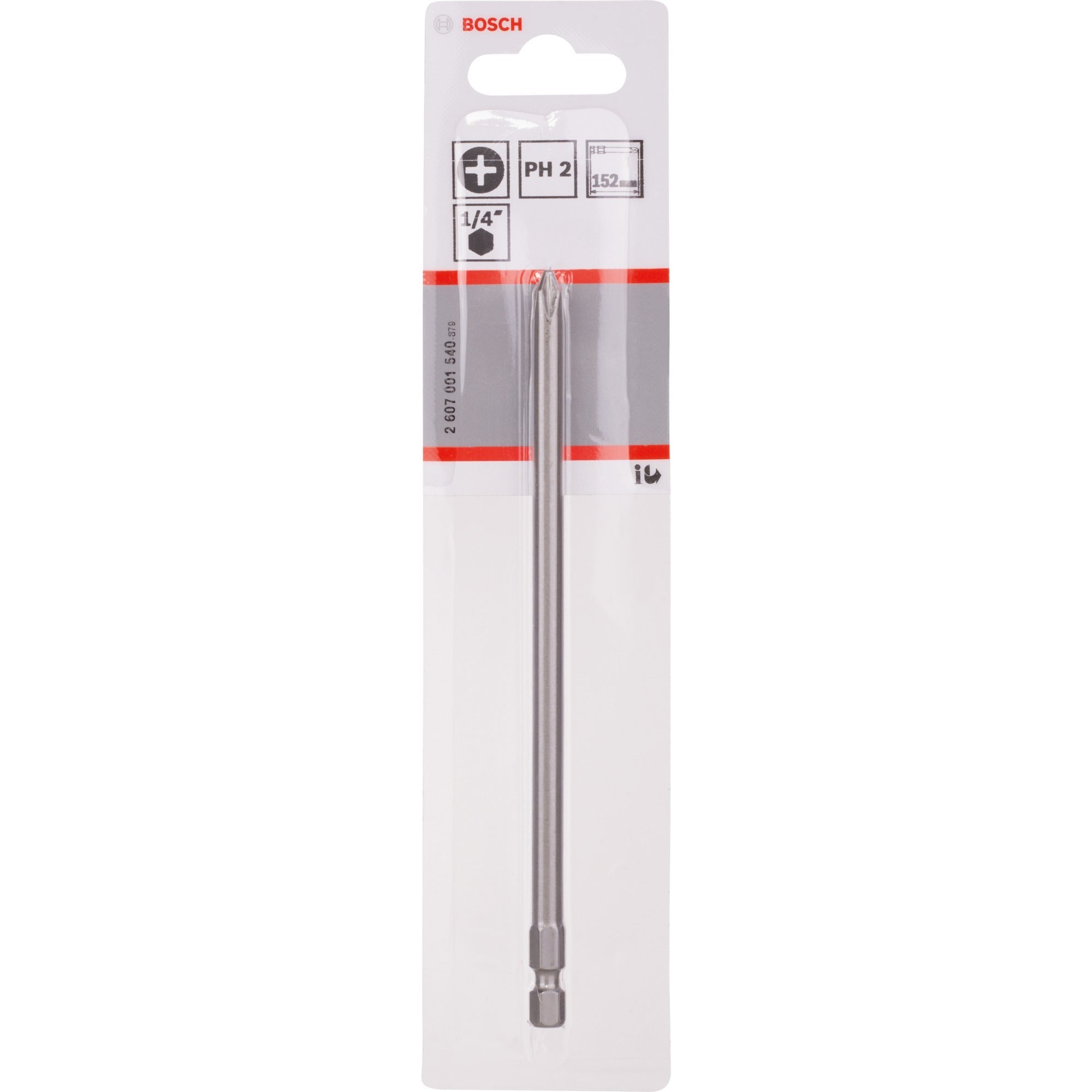 Bosch accessoires bit extra-hard ph 2, 152 mm 1st - 2607001540