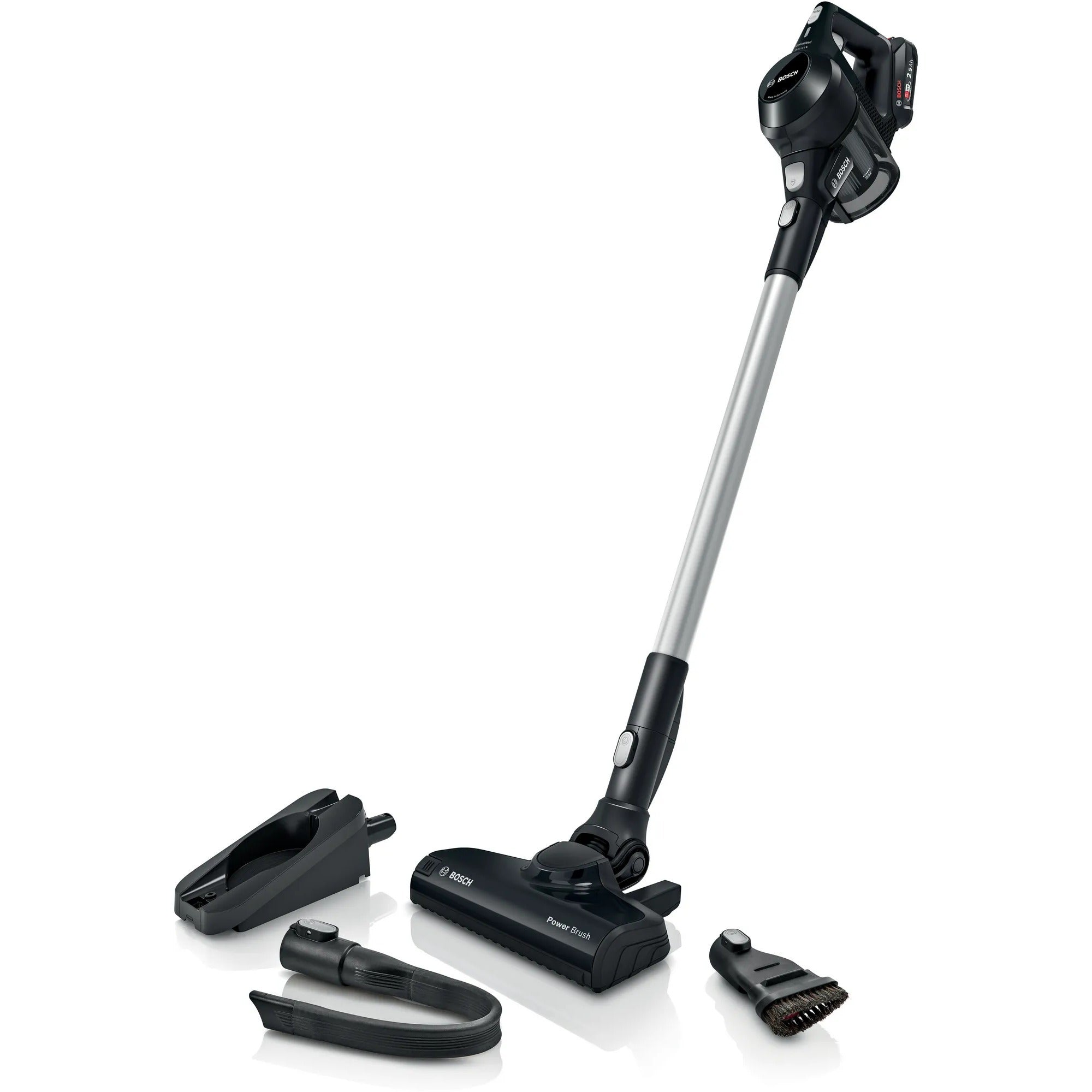 Bosch serie 6 unlimited bbs611bsc steelstofzuiger (zwart, power for all)