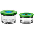 Bosch vacuüm opbergdozen mmzv0sb2 container (transparant groen, 2 stuks)