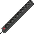 Brennenstuhl eco-line stekkerdoos 10x stekkerdoos (zwart, 1159300010, voor 10 stekkers)