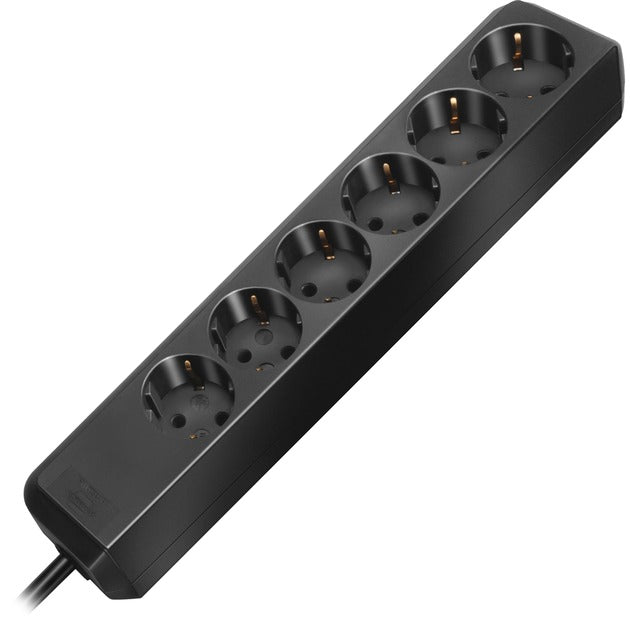 Brennenstuhl eco-line stekkerdoos 6x stekkerdoos (zwart, 1159400015, voor 6 stekkers)