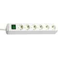 Brennenstuhl eco-line stekkerdoos 6x stekkerdoos (wit, 1159520400, voor 6 stekkers)