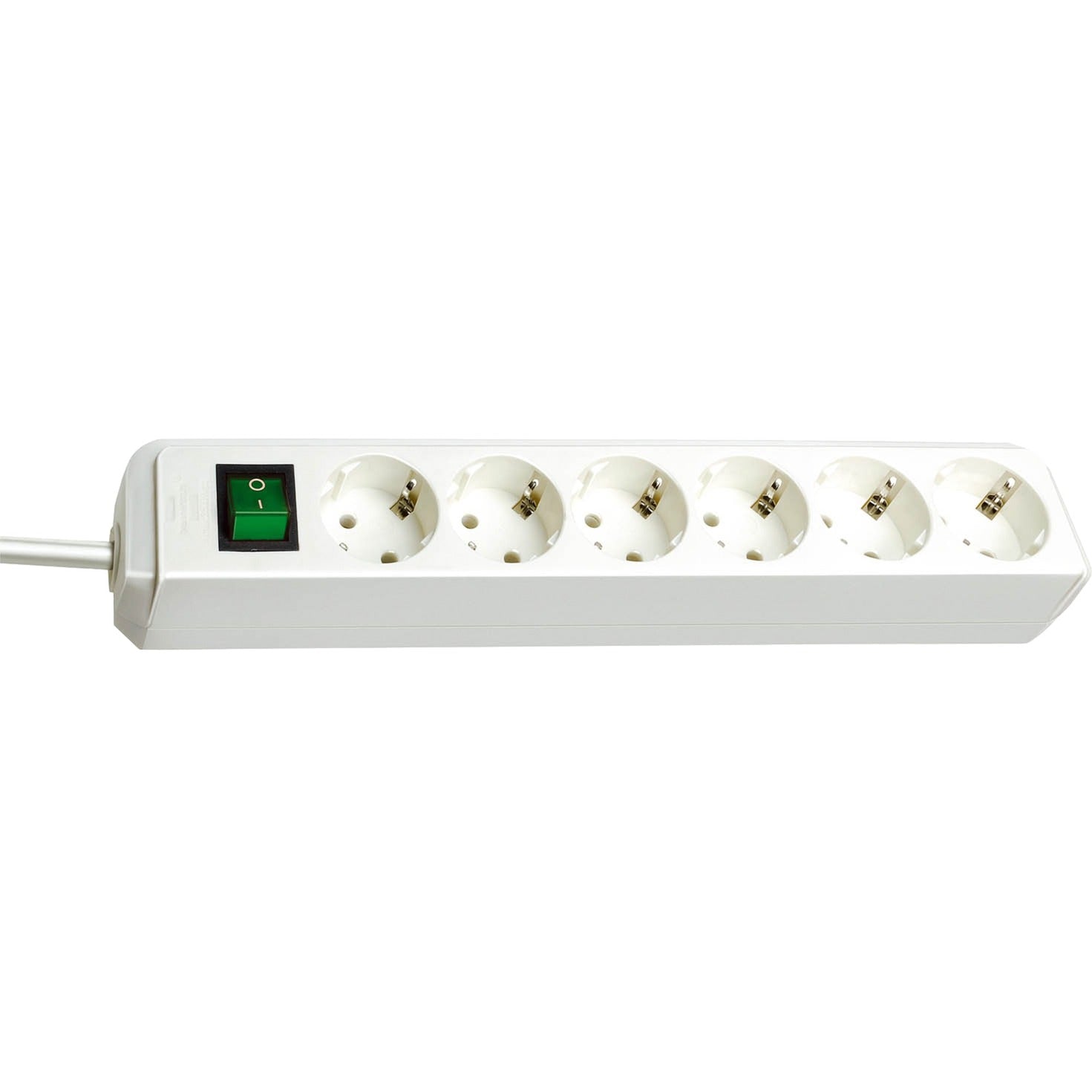 Brennenstuhl eco-line stekkerdoos 6x stekkerdoos (wit, 1159520400, voor 6 stekkers)