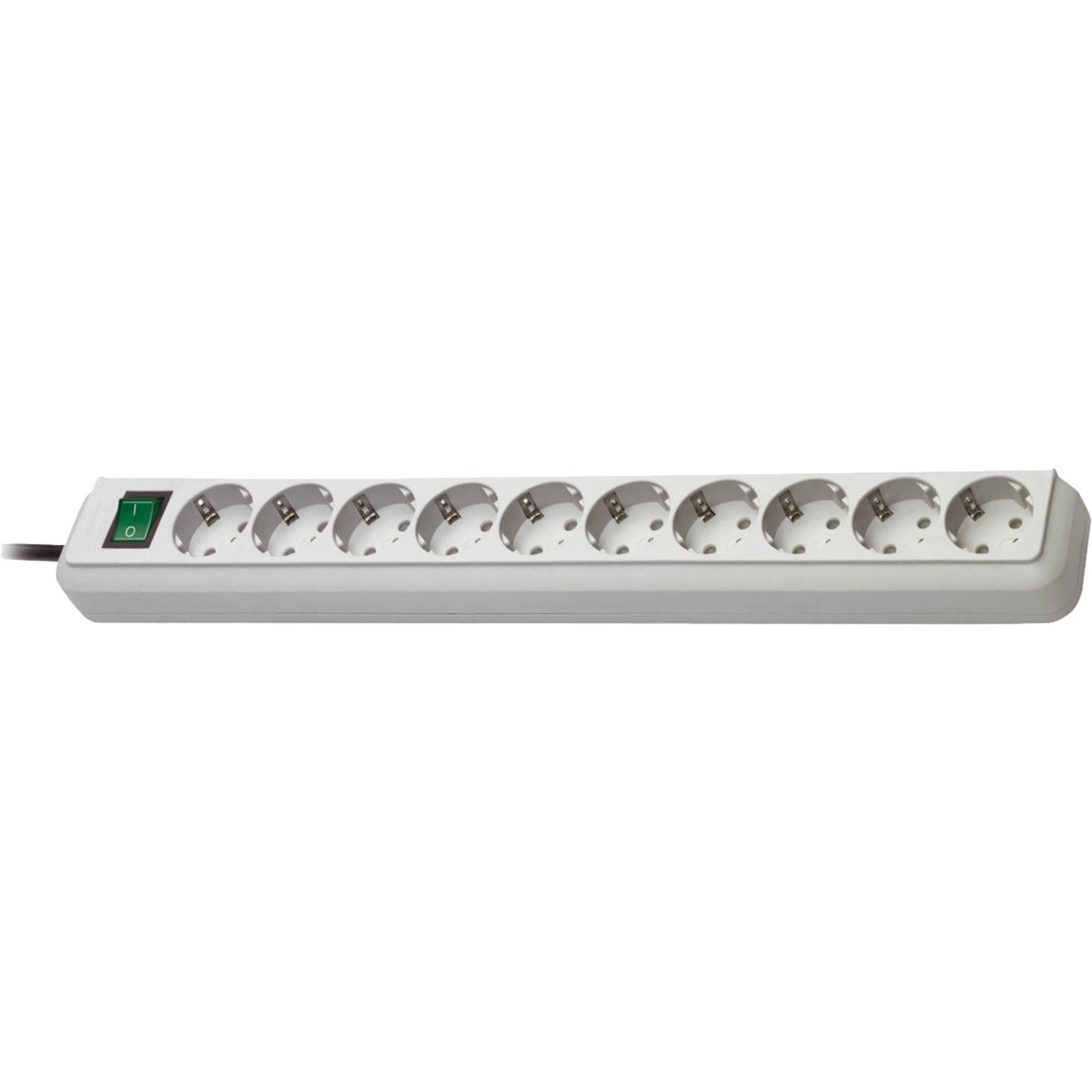 Brennenstuhl eco-line stekkerdoos met schakelaar 10-voudig lichtgrijs 3m h05vv-f 3g1,5 - 1159350010