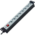 Brennenstuhl premium-line 19 for switch cabinets 8x stekkerdoos (zwart lichtgrijs, 1156057018, 19 -rack, voor 8 stekkers)