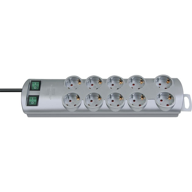 Brennenstuhl primera-line stekkerdoos 10x stekkerdoos (zilver, 1153390120, voor 10 stekkers)
