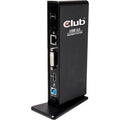 Club 3d usb gen 1 type a dual display docking station (zwart, csv-3242hd, retail)