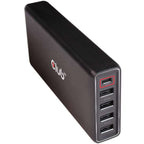 Club 3d usb type a and c power charger, 5 ports up to 111w (zwart)