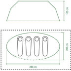 Coleman galiano 4 tent (blauw lichtgrijs)